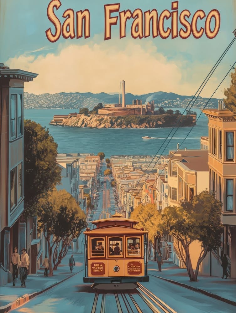 Aihrgdesign A Classic 1960s Travel Poster For San Francisco 5