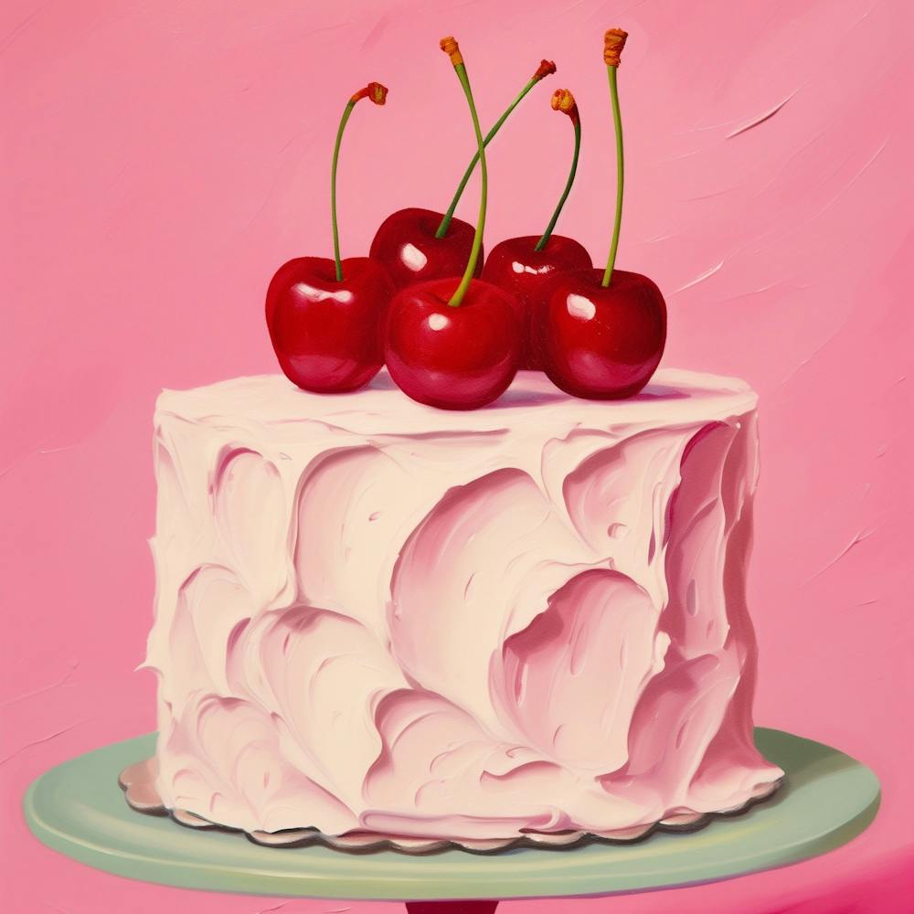 Pink Kirchtorten Malerei