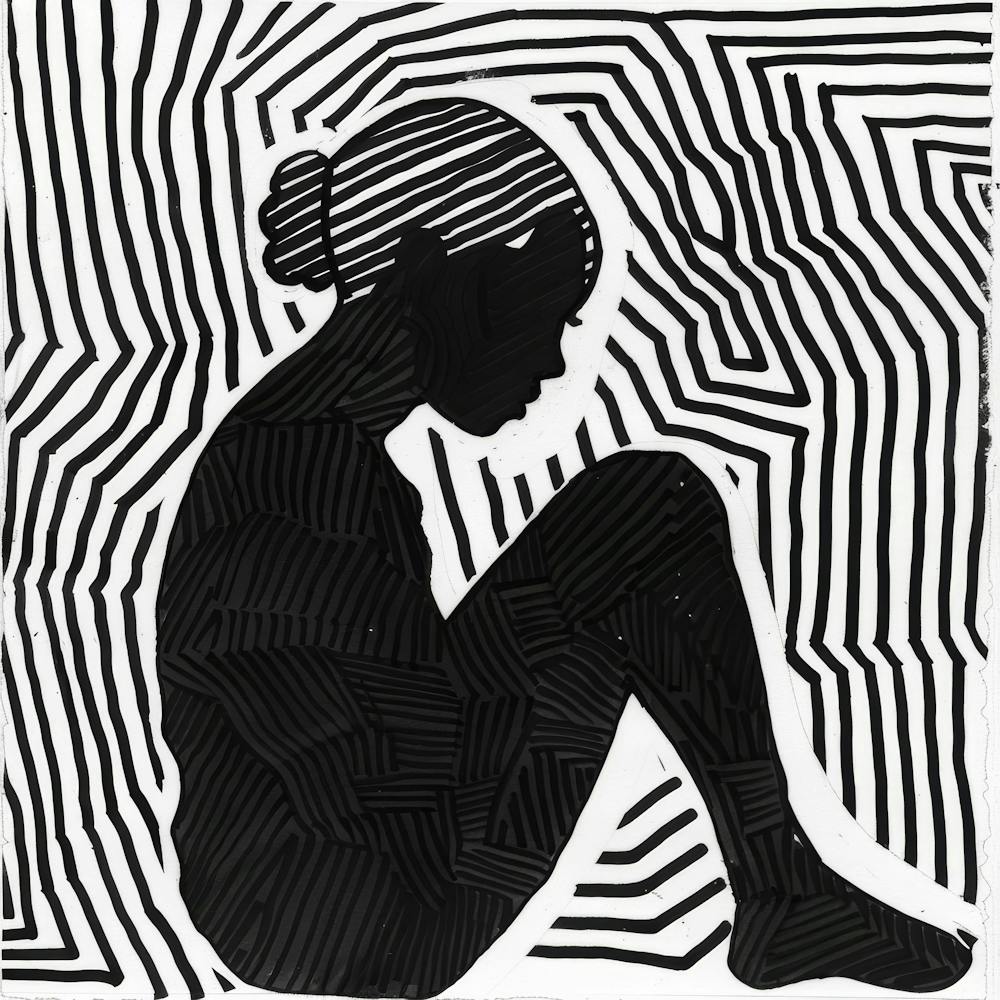 Woman In Black And White 5