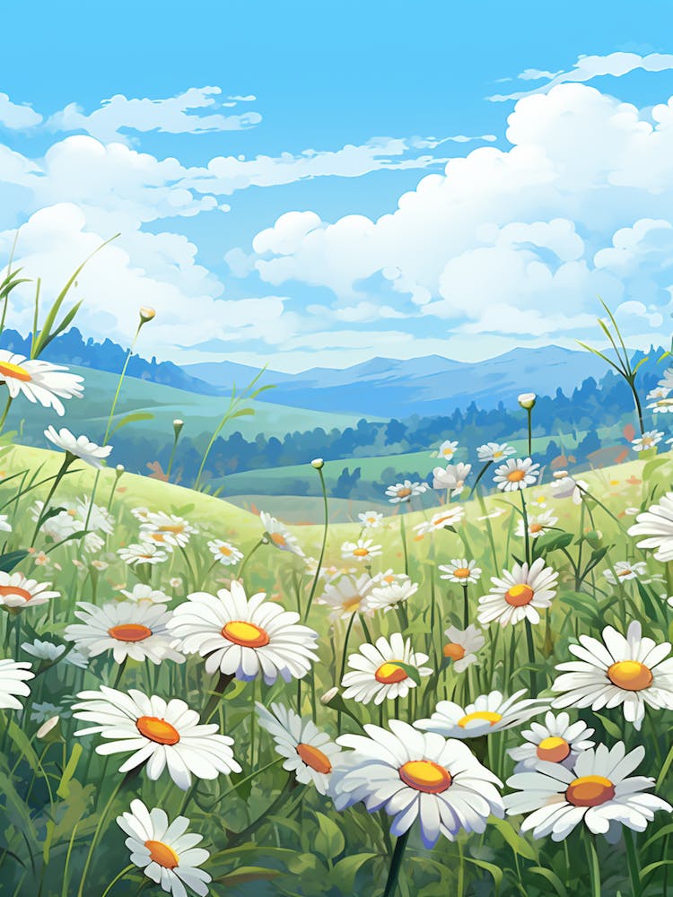 Daisy Wilfflower In A Field In South Western Style (4)