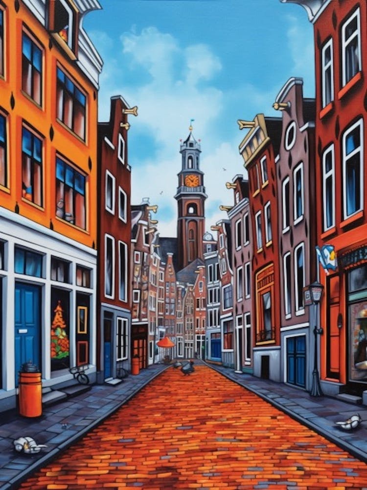 Painting Of Amsterdam  In The Style Of Post Modernism 2