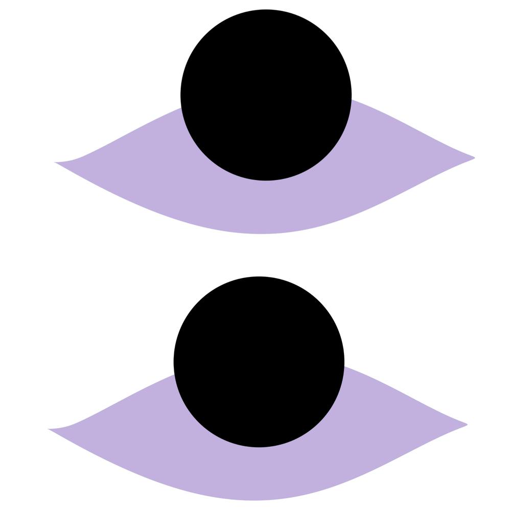 Purple Eyes With Black Dots 1
