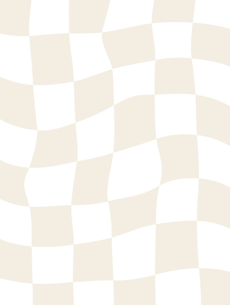 Checkerboard - Beige And White