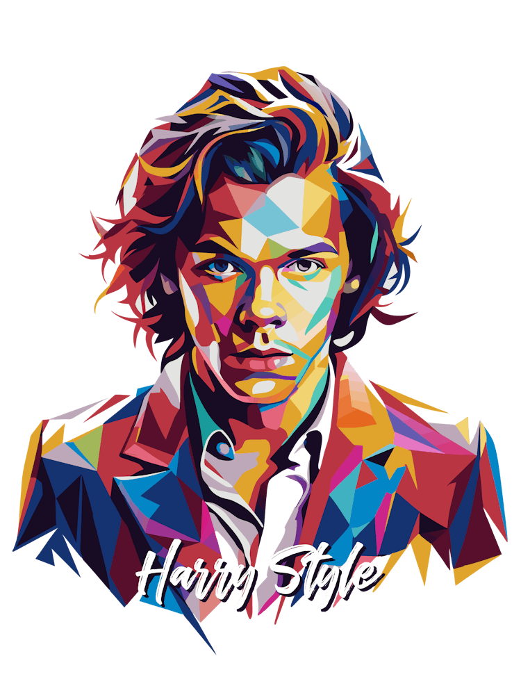 Harry Style 01 Portrait Music Icon Style WPAP Pop Art