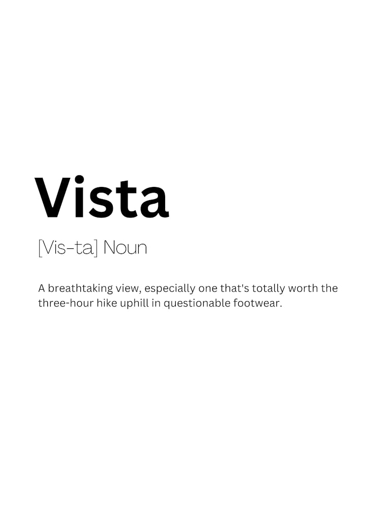 Vista Definition Meaning