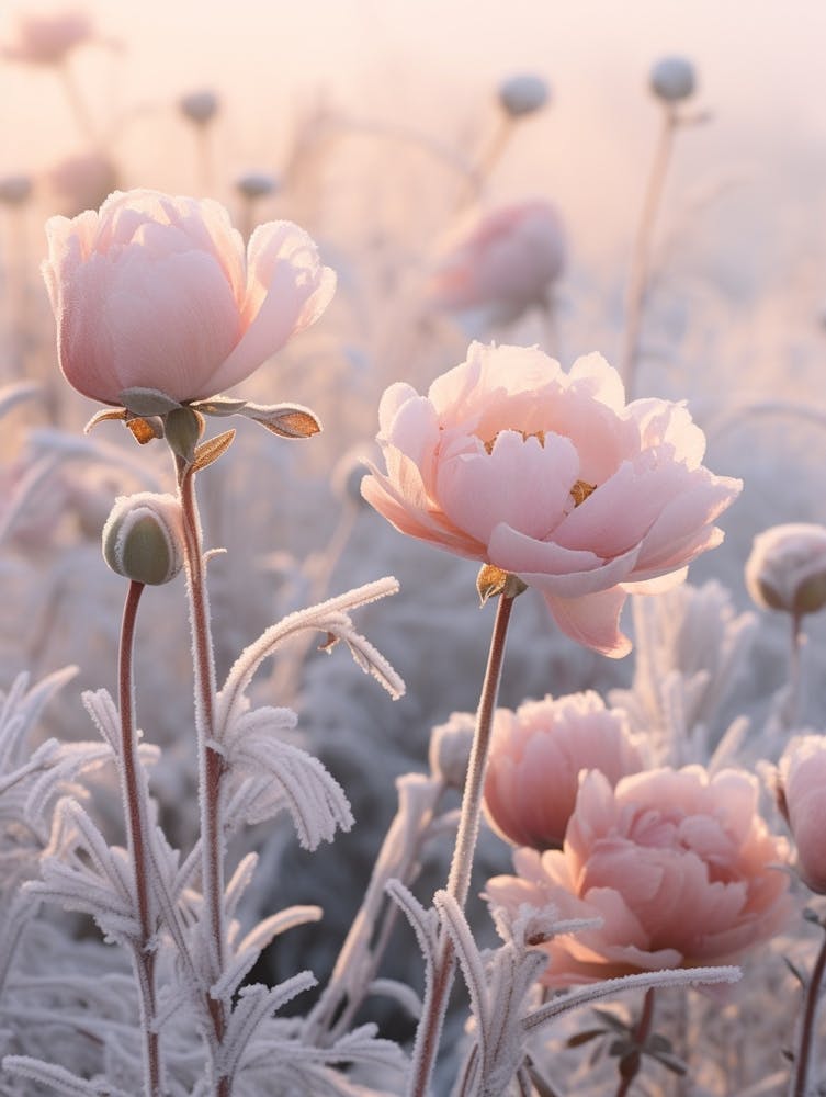 Frosty Botanical Peony 1