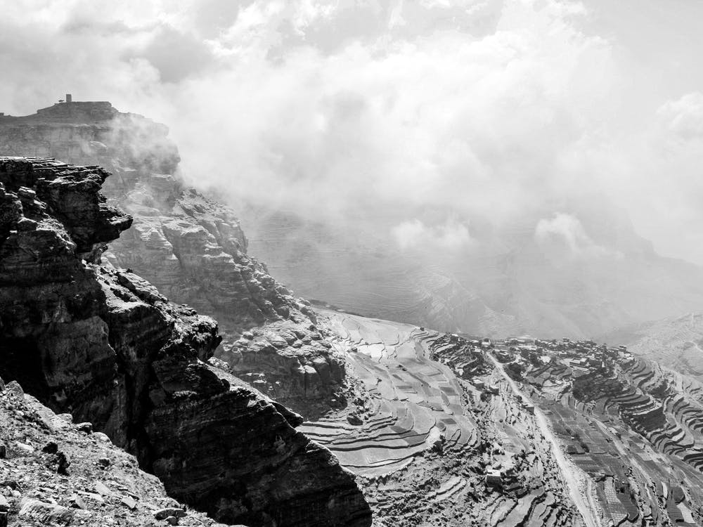 View of mountains in Yemen