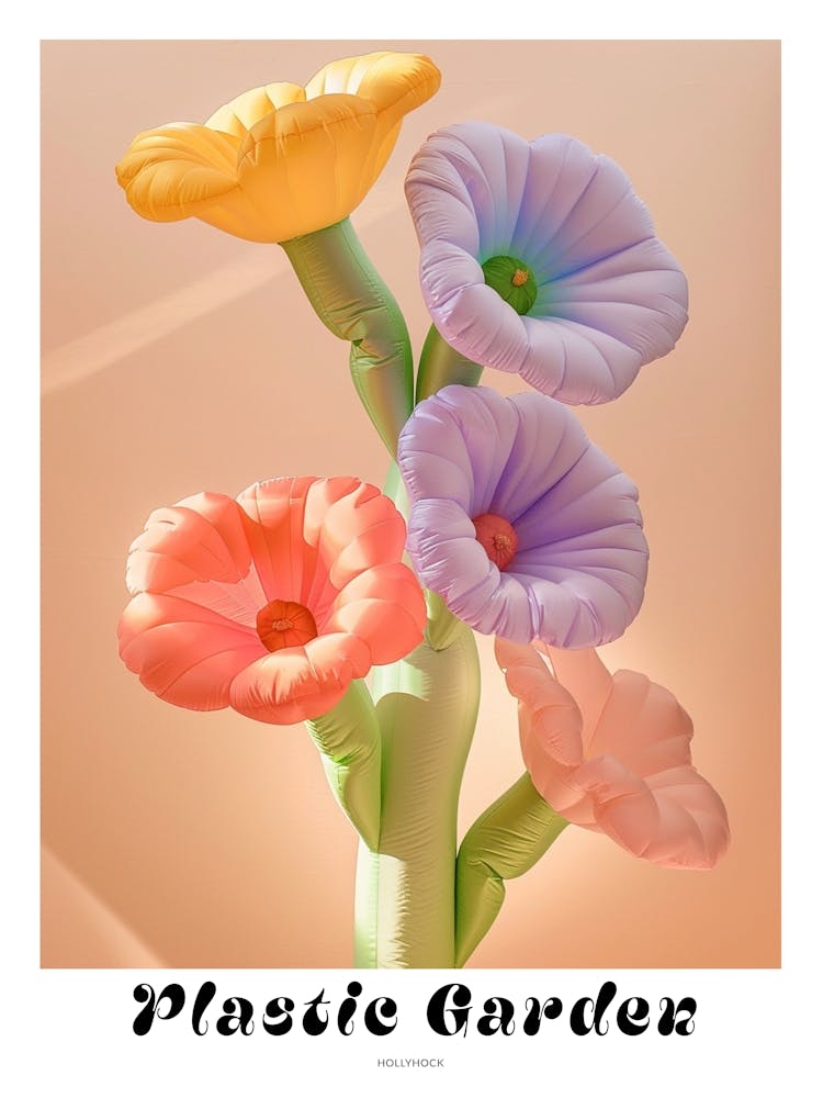 Dreamy Inflatable Flowers Poster Hollyhock 3