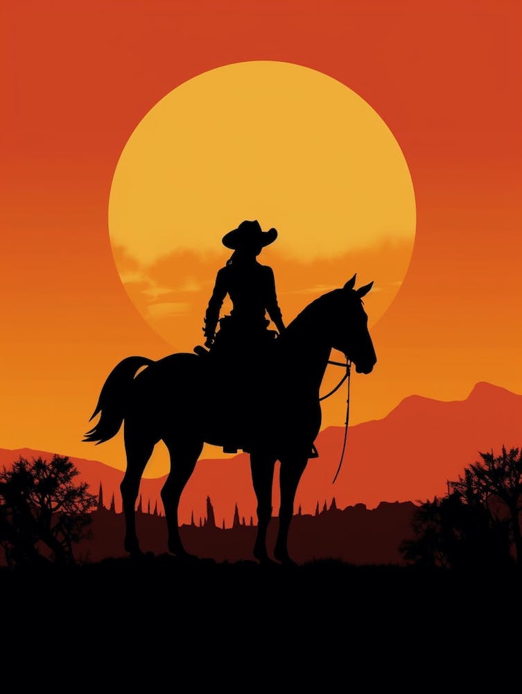 Silhouette Cowgirl 2