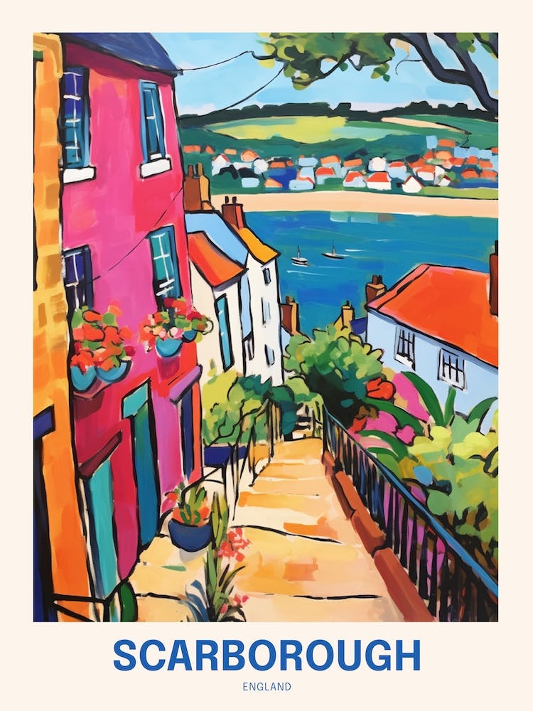 Scarborough England 2 Uk Travel Poster