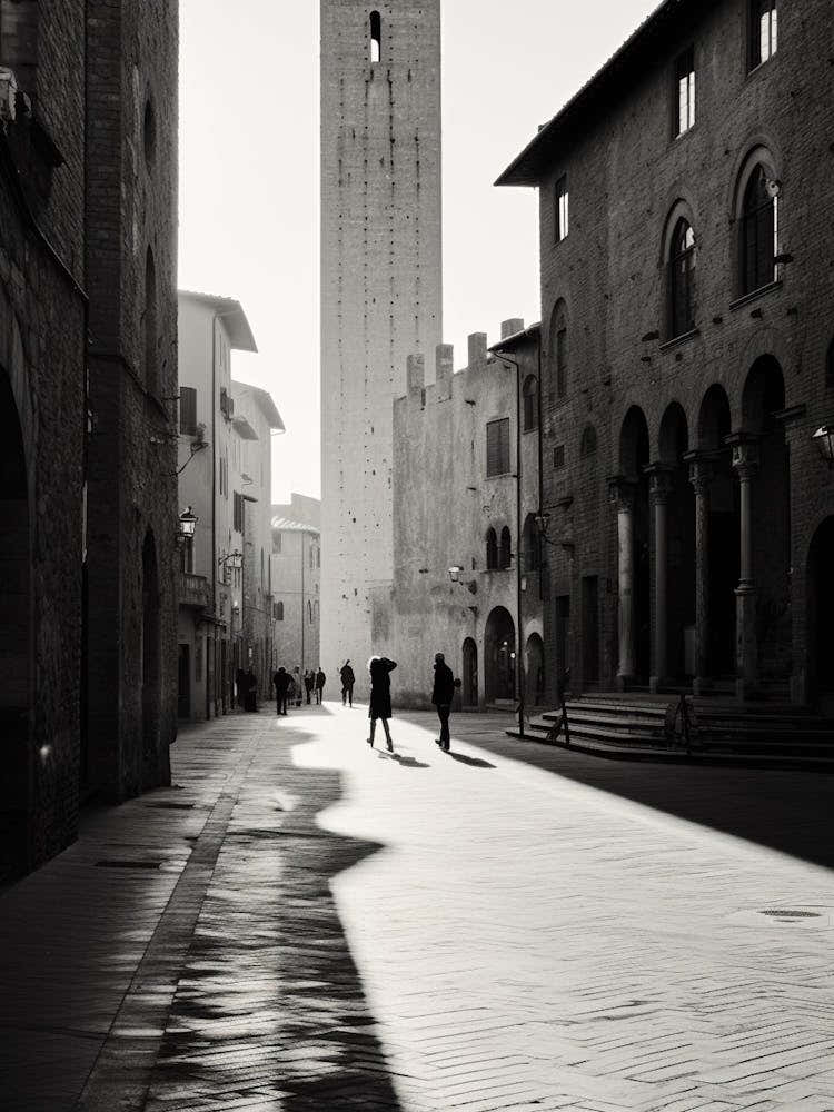 San Gimignano, Italy, Black And White Analogue Photography 3
