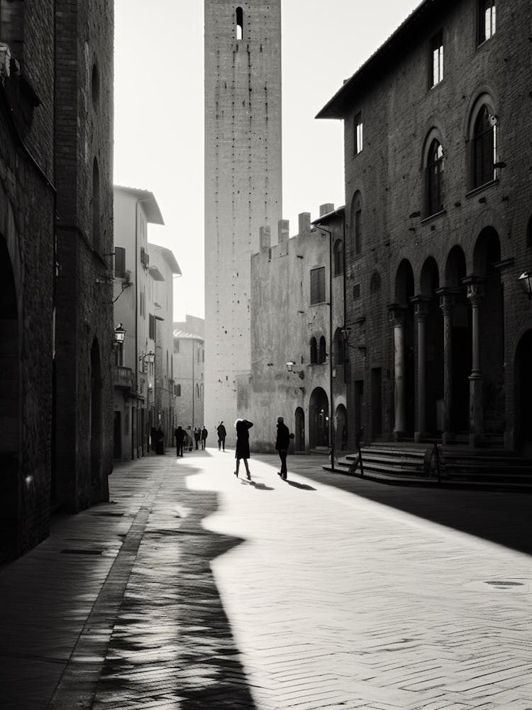 San Gimignano, Italy,  Black And White Analogue Photography  3
