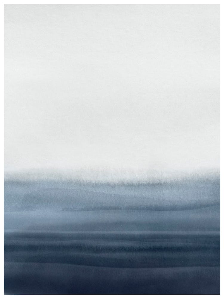 Blue Abstract Ocean Art