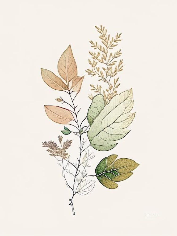 Thyme Leaf Warm Tones 2