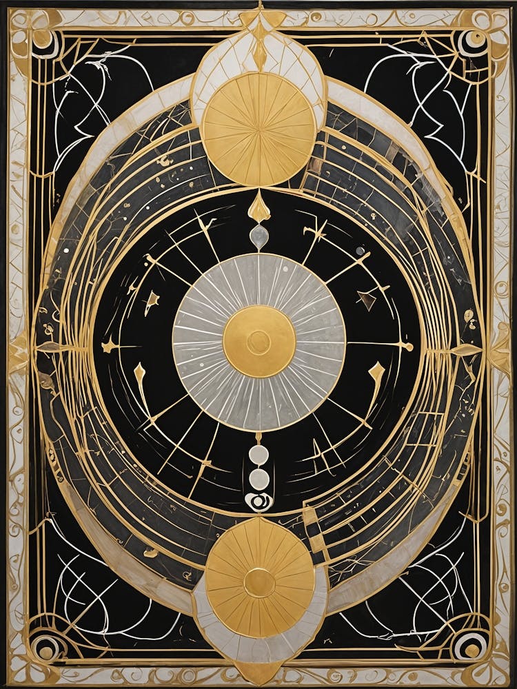 Black And Gold Wheel Of Fortune no5