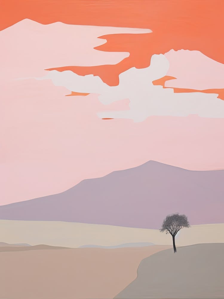 Namib Desert   Africa (Namibia), Contemporary Abstract Illustration 2