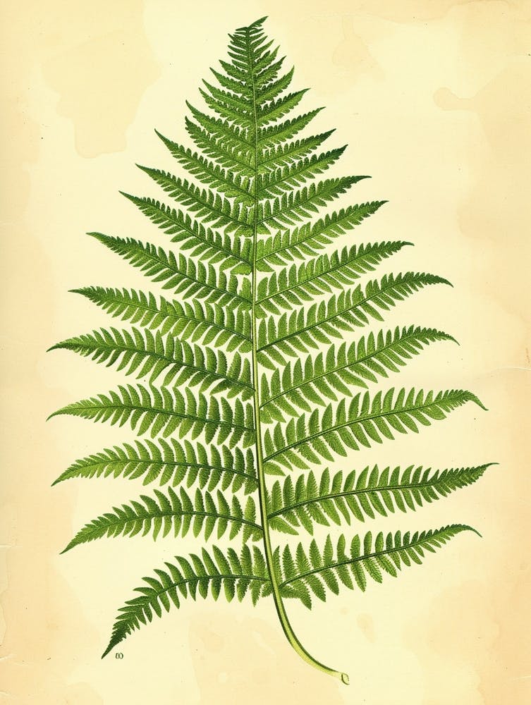 Vintage Illustration Wood Fern 2
