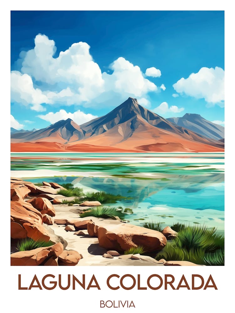 Reiseposter Laguna Colorada