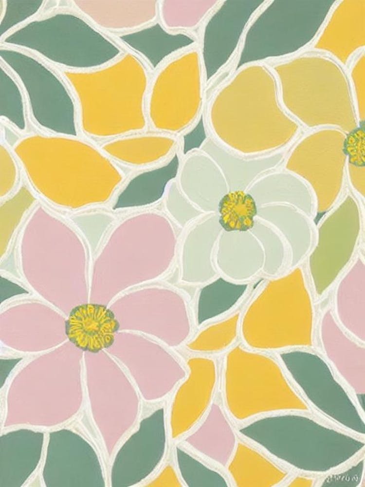 Sweet Pea Pastel Floral 3 Flower