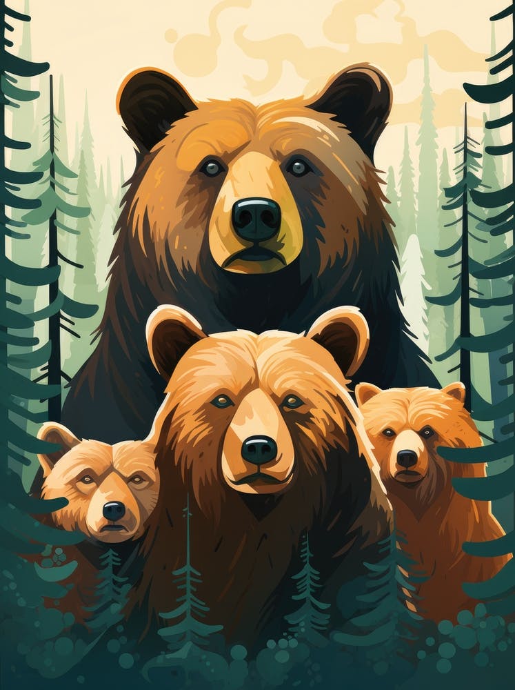 Bears In The Forest