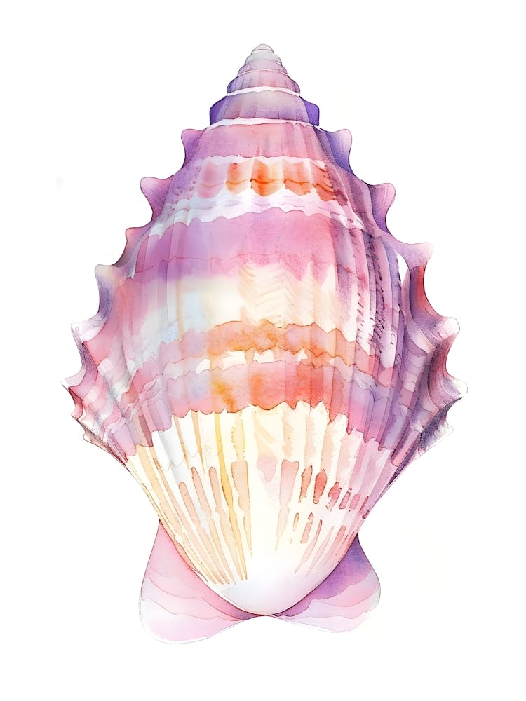 Watercolor Seashell 8