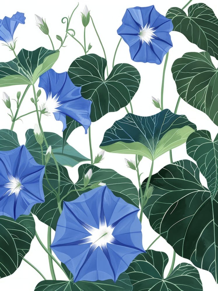 Blue Morning Glory 1
