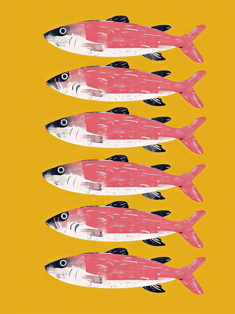 Marine Patterns Fish Poster