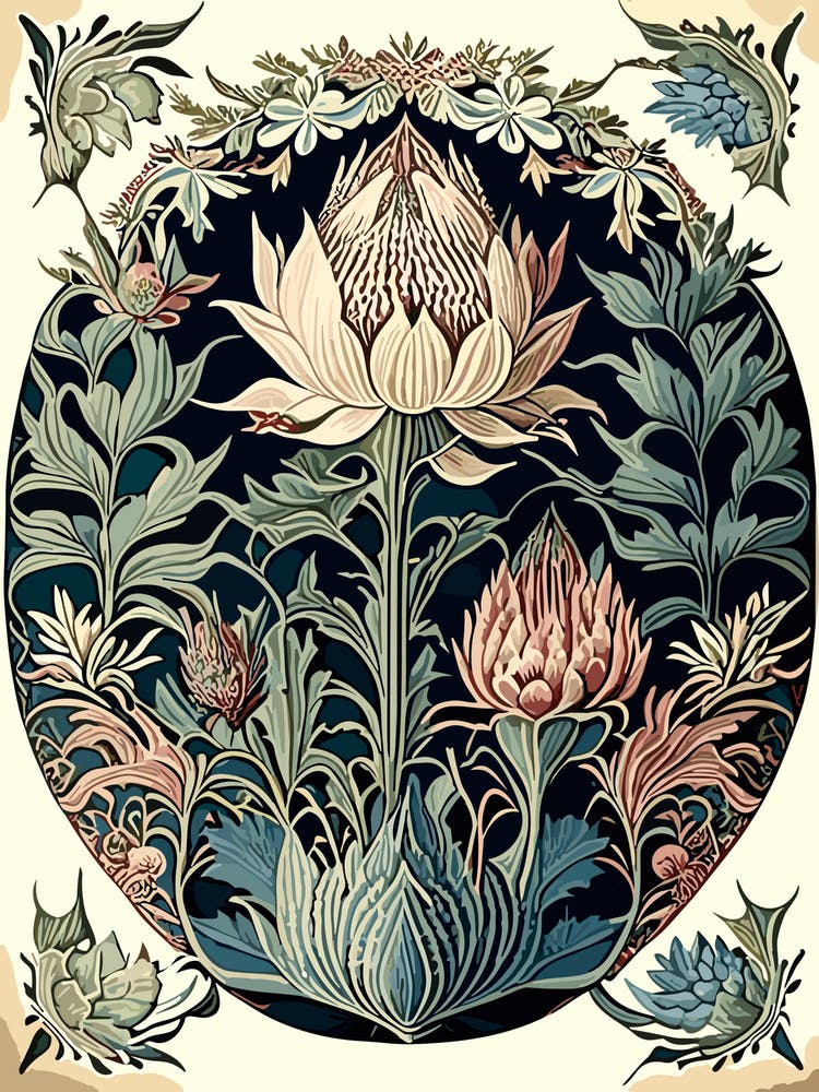 Tirta Gangga, Indonesia Vintage Botanical