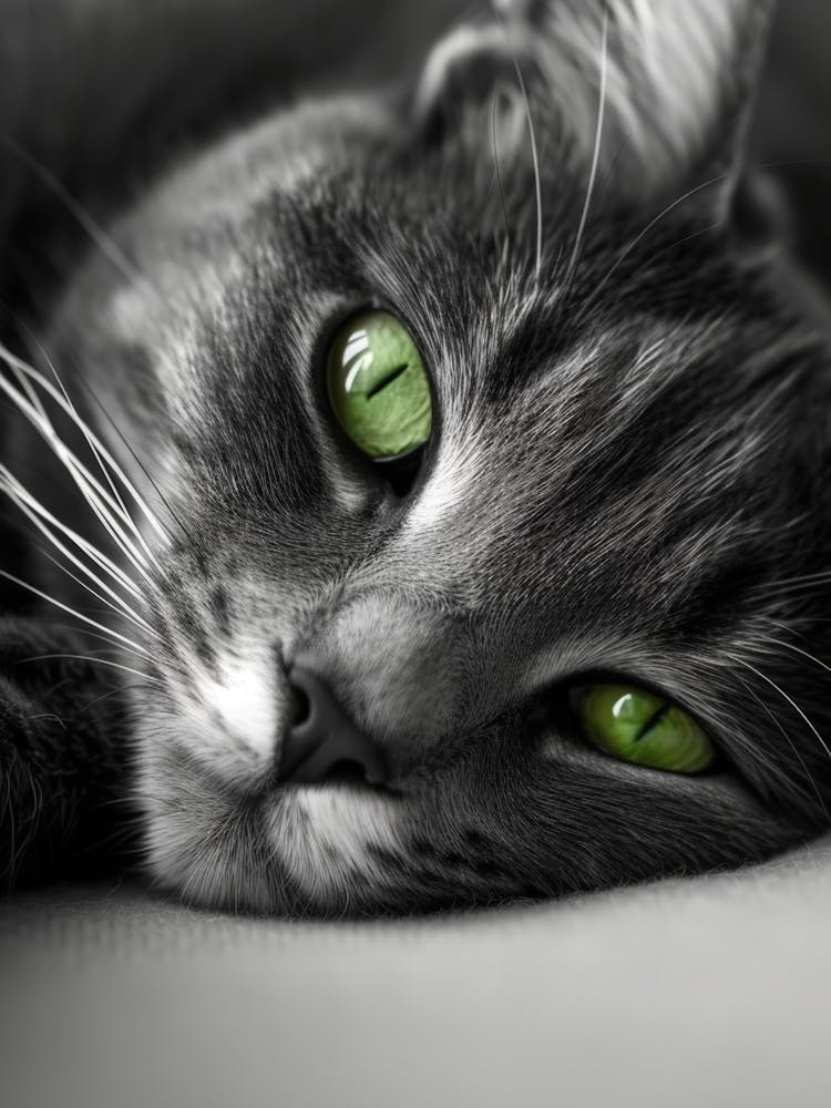 Cat With Green Eyes 1