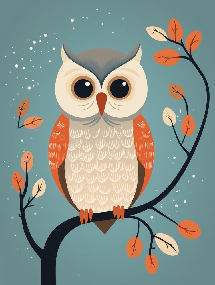 Baby Animal Illustration  Owl 3