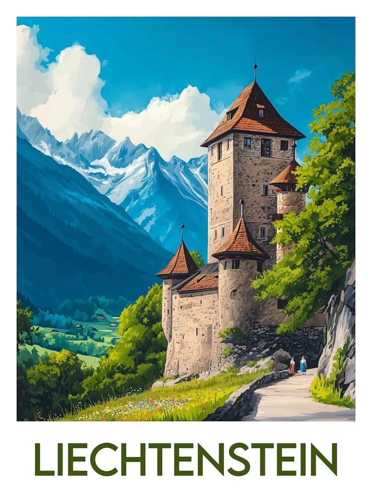 Affiche de voyage Liechtenstein 1
