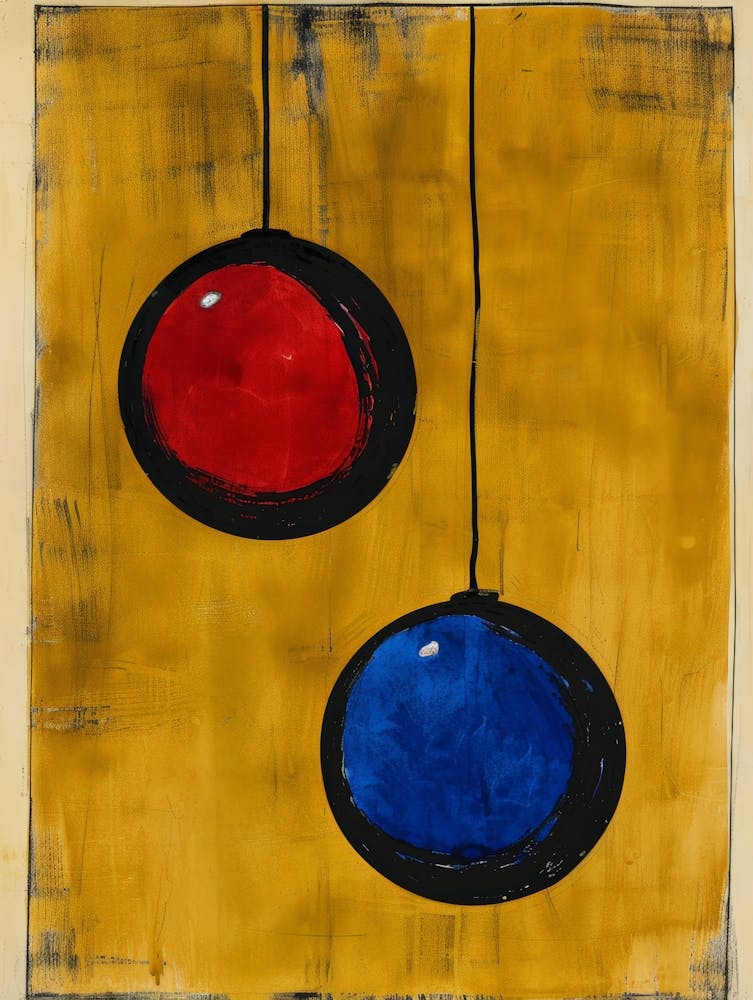 Two Red And Blue Balls
