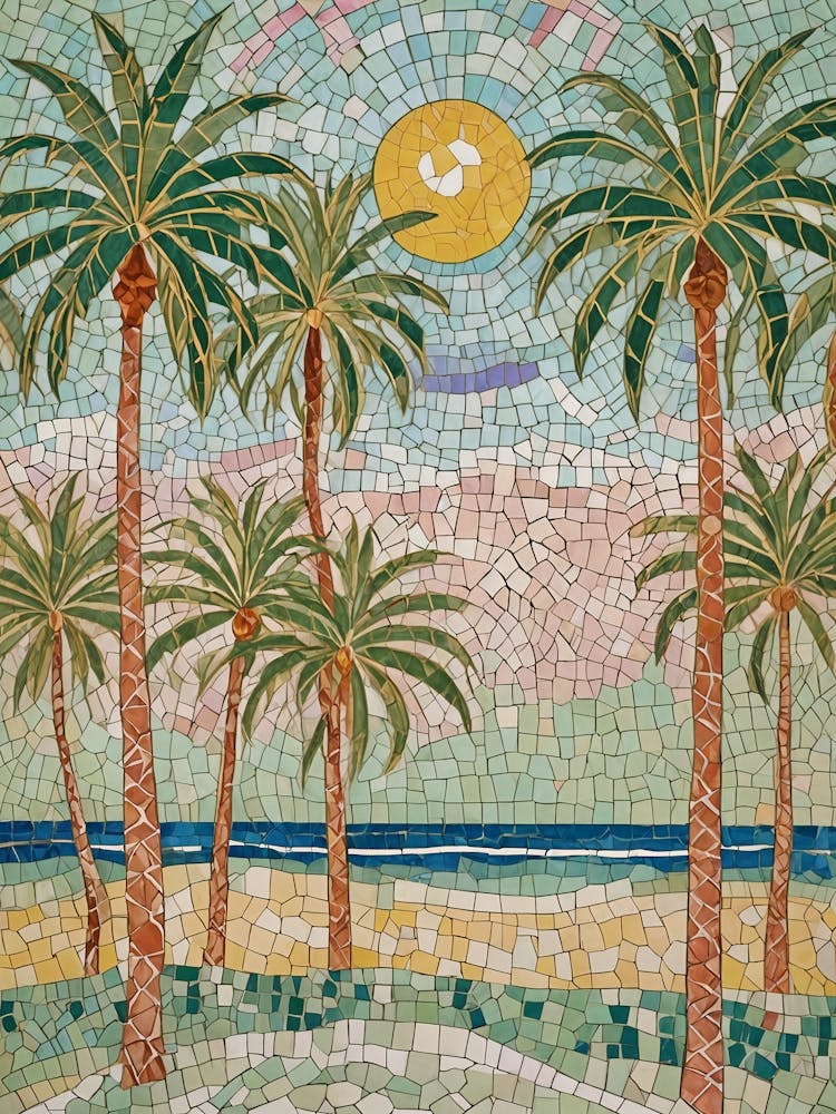 Tropical Palm Trees Mosaic no1
