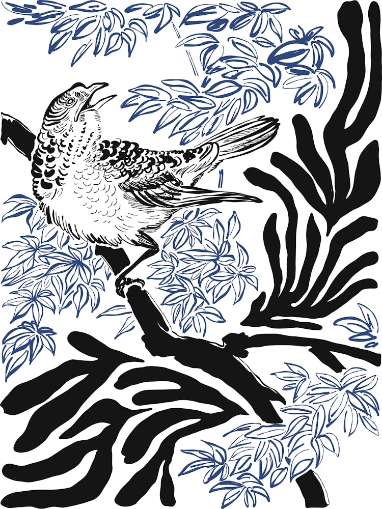 Vogel auf einem Ast