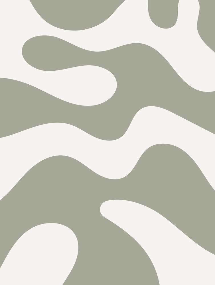 Salbeigrün Minimalistisch Abstrakt 1