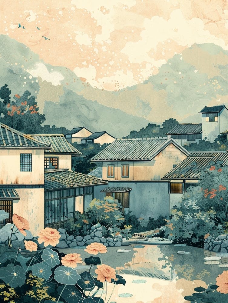 Ishigaki Japan 1 Retro Illustration