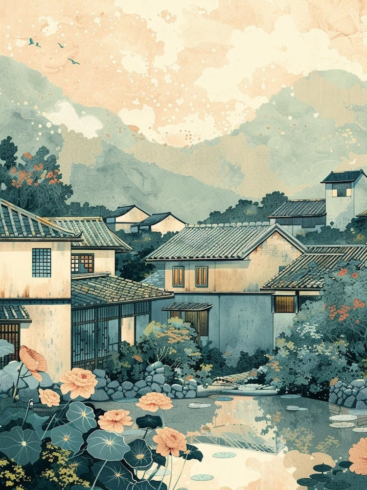 Ishigaki Japan 1 Retro Illustration