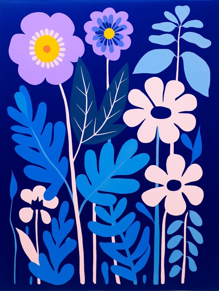 Blue Flower Illustration Statice 4