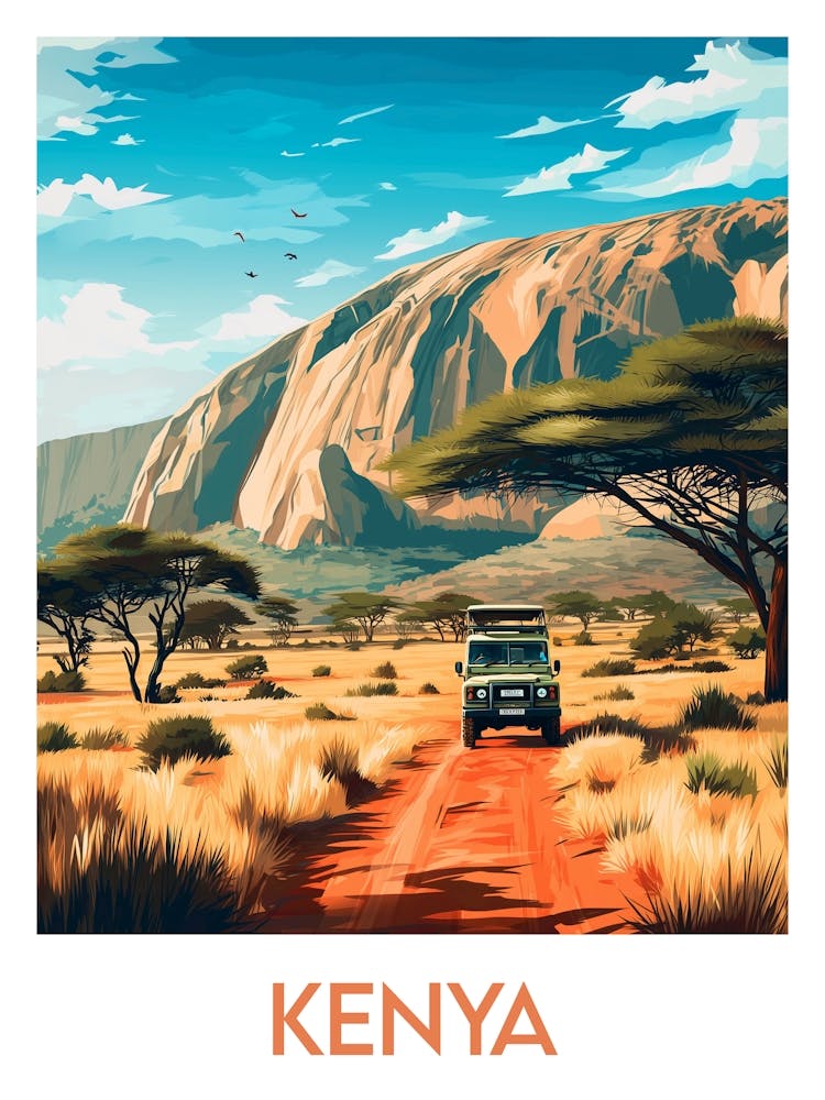 Affiche de voyage Kenya