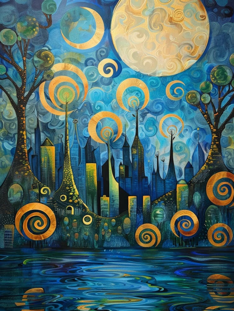Moonlight Cityscape