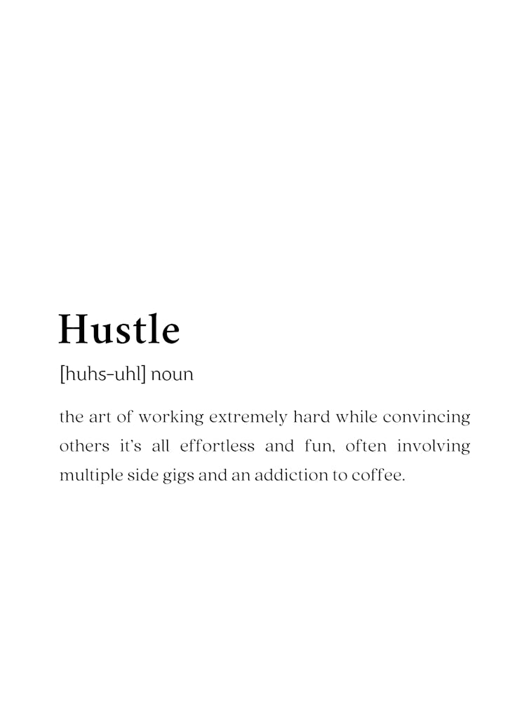 Hustle Funny Definition Wall Wall