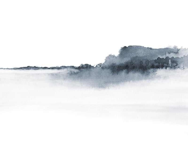 Watercolor Landscape 9 Bluish Gray
