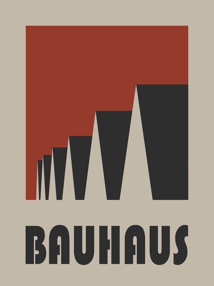 Bauhaus Print Retro Beach Huts Mid Century Modern Wall Art Bauhaus Poster Geometric Print Modern 50s Cool Wall Art Bauhaus Print