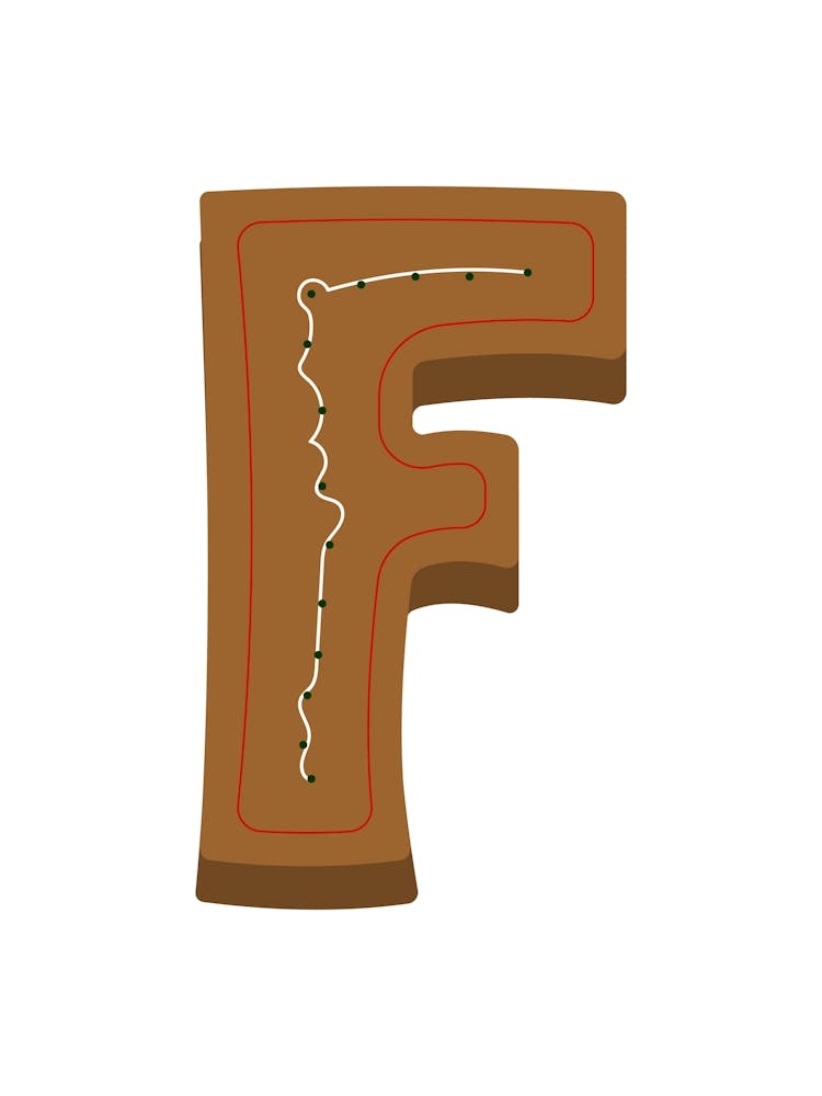 Gingerbread Decorative Letters Living Room Holiday Display 06