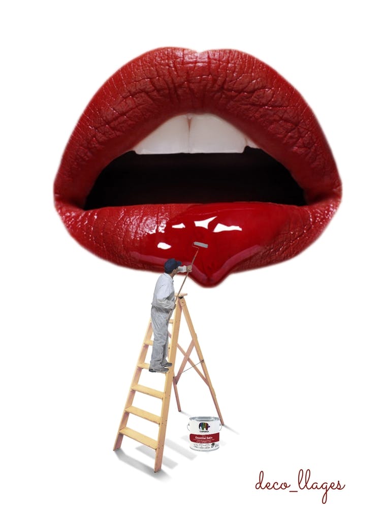 Bouche rouge à lèvres