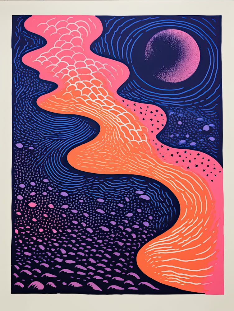 Neon Signals Futuristic Cosmic Biomorphism