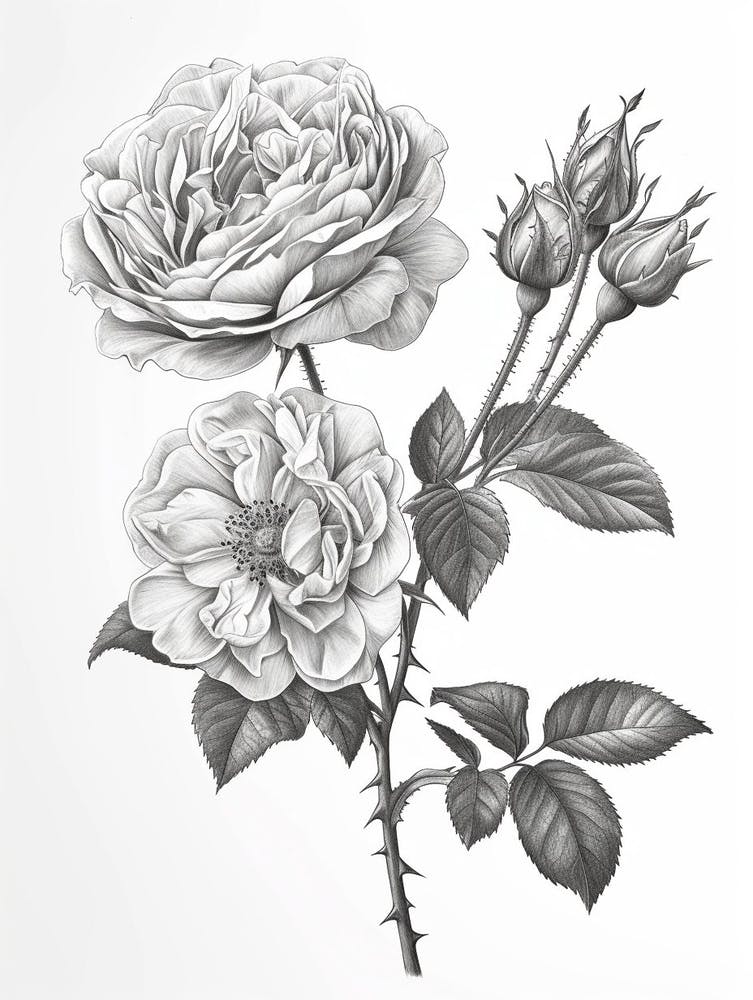 Roses Sketch 58