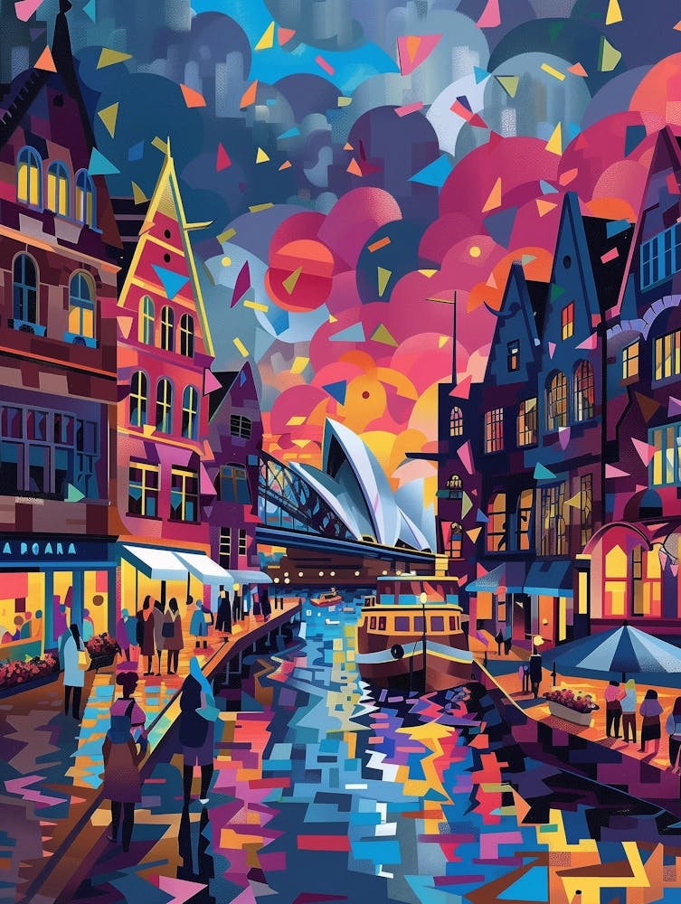 Sydney At Night 2, Zeitgenössische Kunst, Souvenir