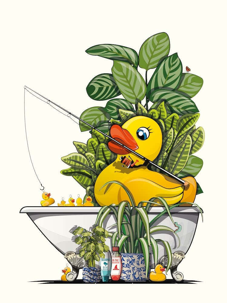 Rubber Duck Fishing For Rubber Ducks