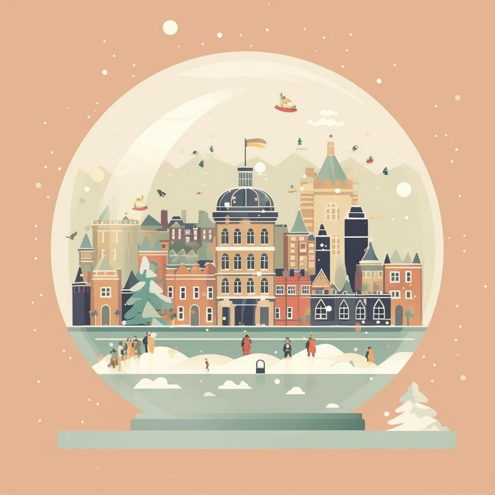 Edinburgh Scotland 3 Snowglobe